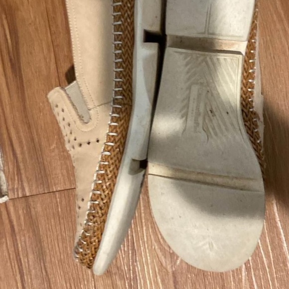 L'AMOUR DES PIEDS Stazzema Platform Slip-On Leather Shoes dsize 10m   Beige Nubu - Picture 5 of 5